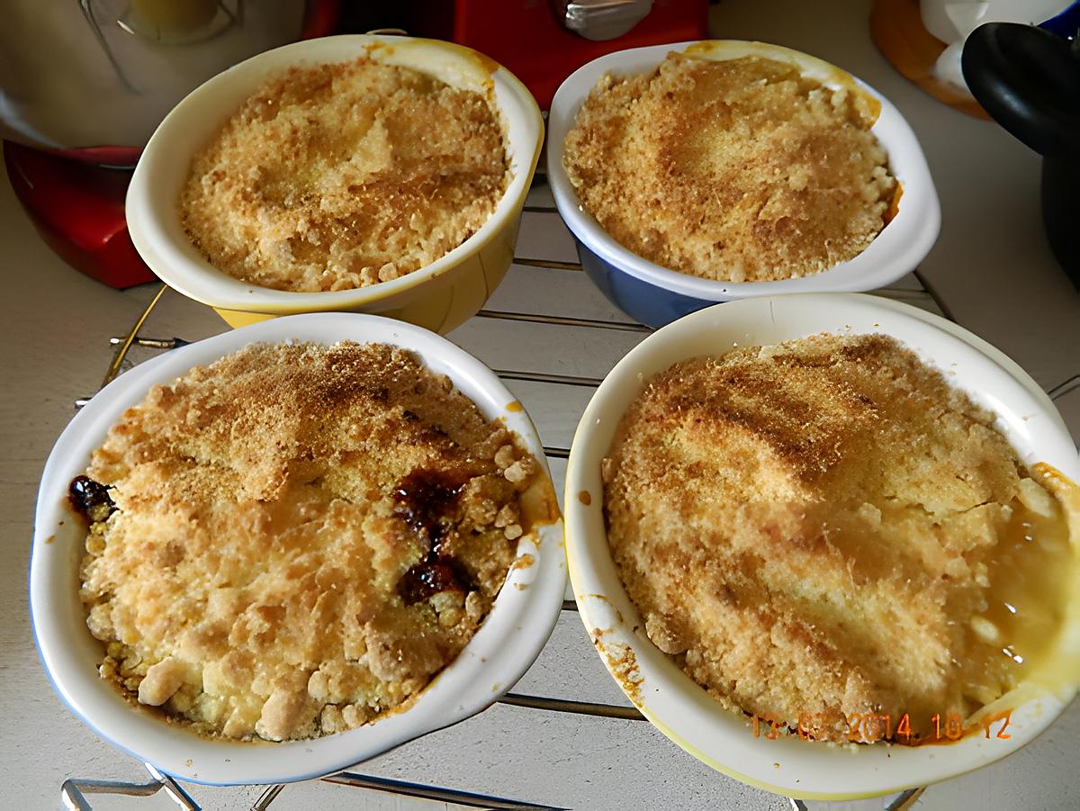 recette Crumble pommes-bananes chocolat