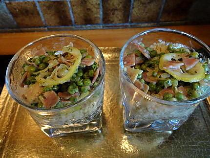 recette couscous frais petits pois jambon