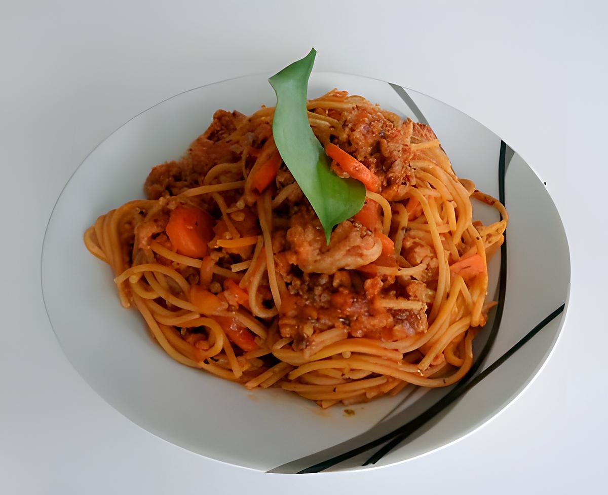 recette spaghetti complet sauce bolognaise