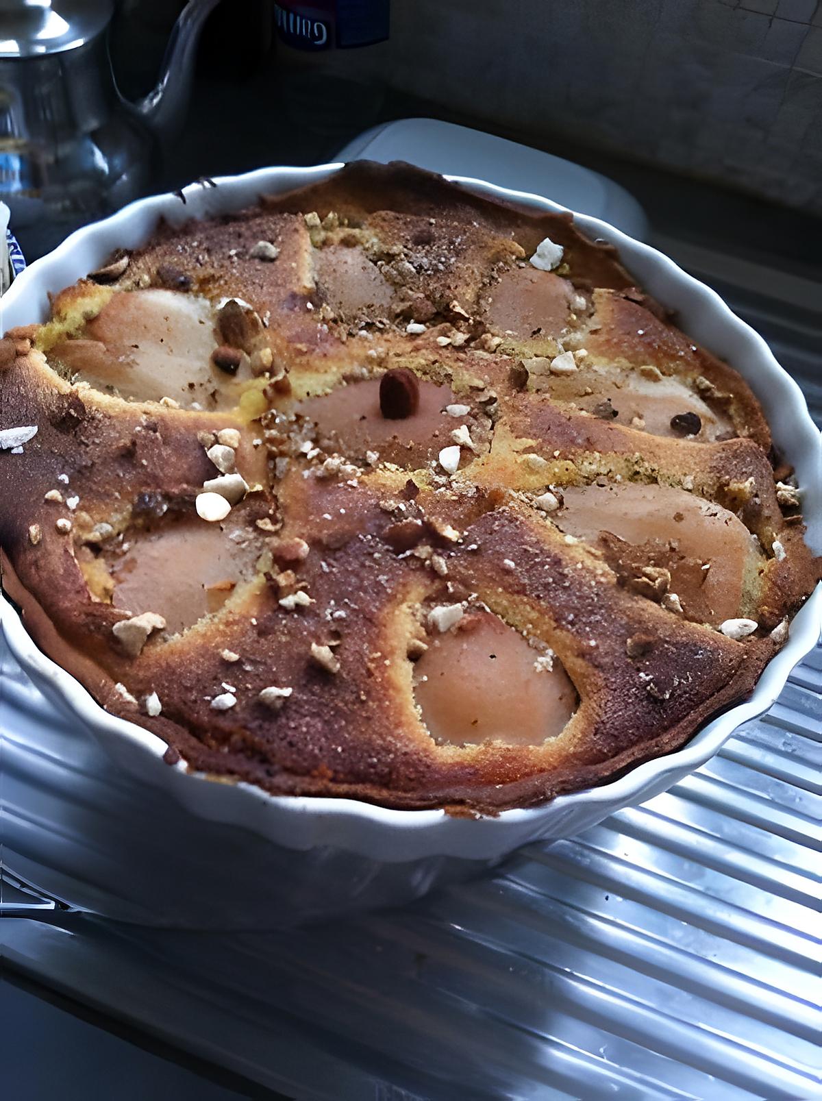 recette Tarte au poire et aux amandes