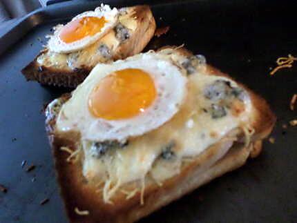 recette Croque madame roquefort