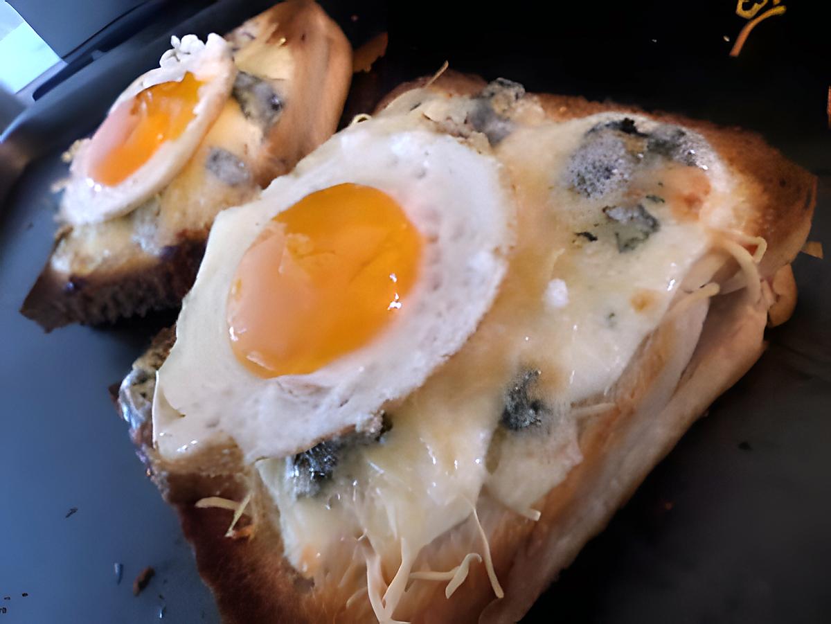 recette Croque madame roquefort