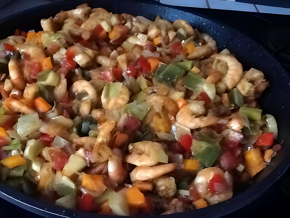 recette Wk de crevettes au curry