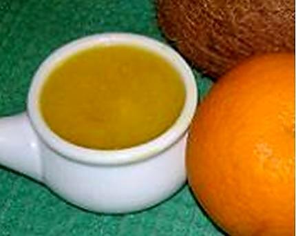 recette dip d'orange à la noix de coco