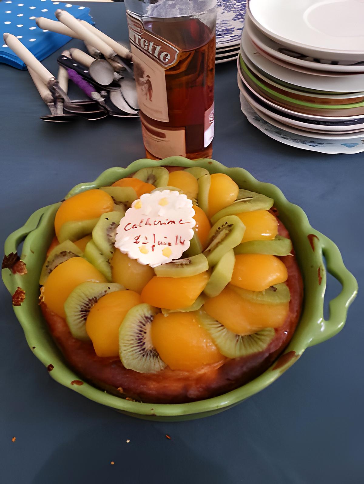 recette Cheesecake onctueux Abricots Kiwi