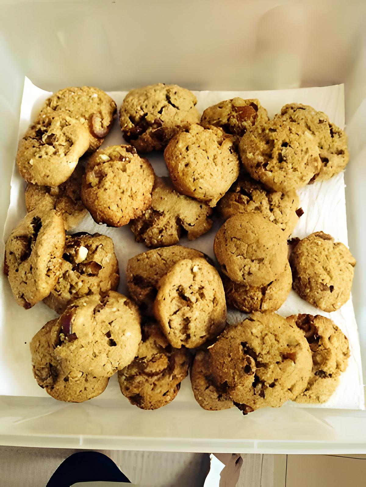 recette Cookies aux dattes et amandes concasses de mon homme