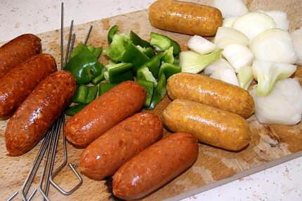 recette brochettes de saucisses