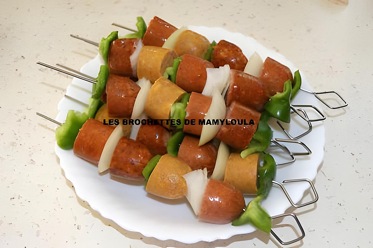 recette brochettes de saucisses