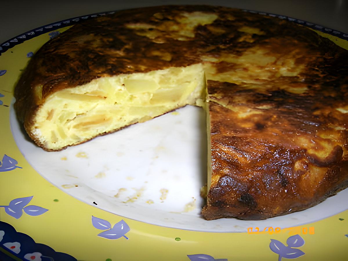 recette TORTILLA DE  POMMES DE TERRE ET OIGNONS