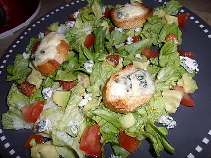 recette Salade de roquefort chaud