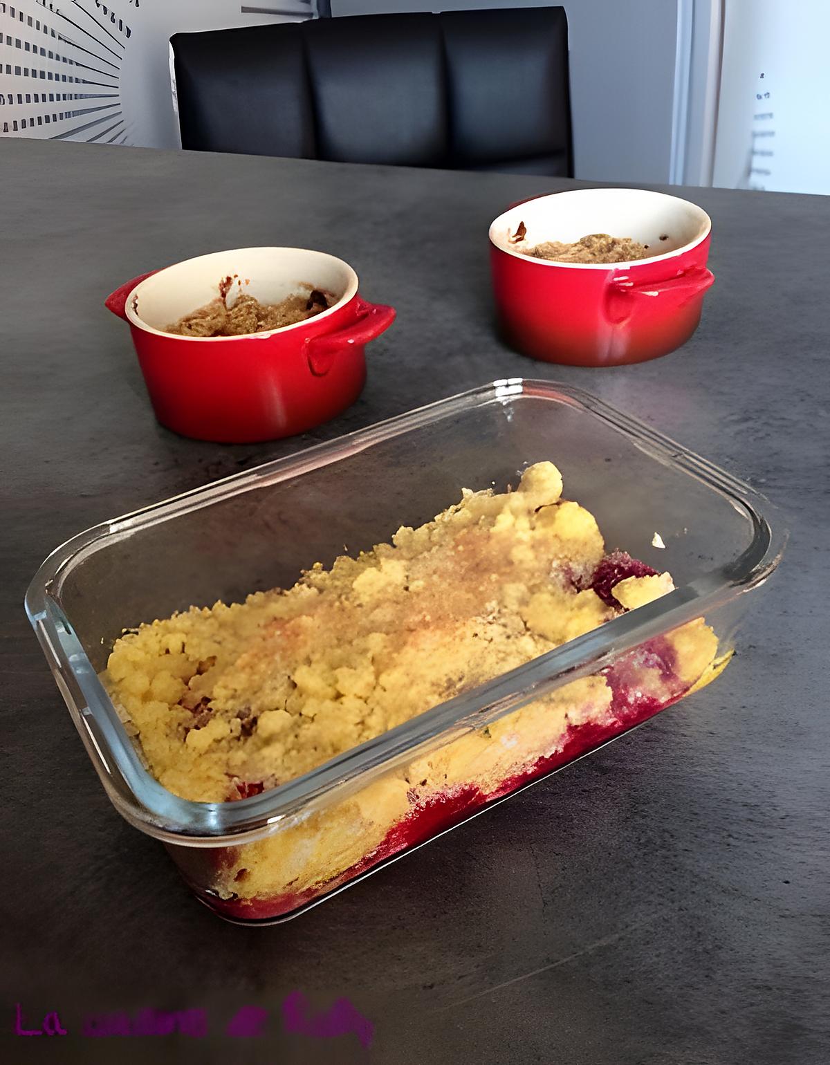 recette Crumble framboise et noix de coco