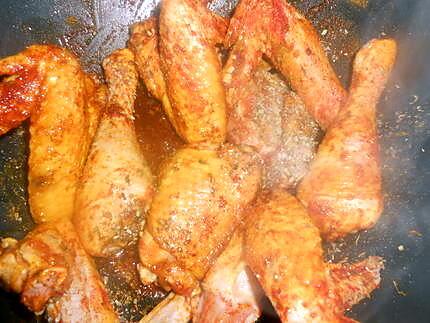 recette Fricassée de poulet riz pilaf