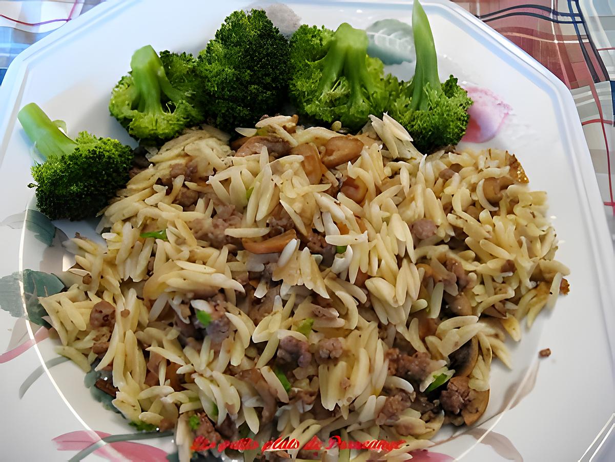 recette Orzo au boeuf haché