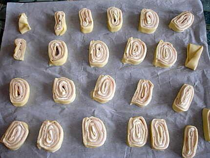 recette palmiers à la vache qui rit et au blanc de dinde