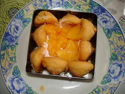 recette Mini charlotte à la pêche