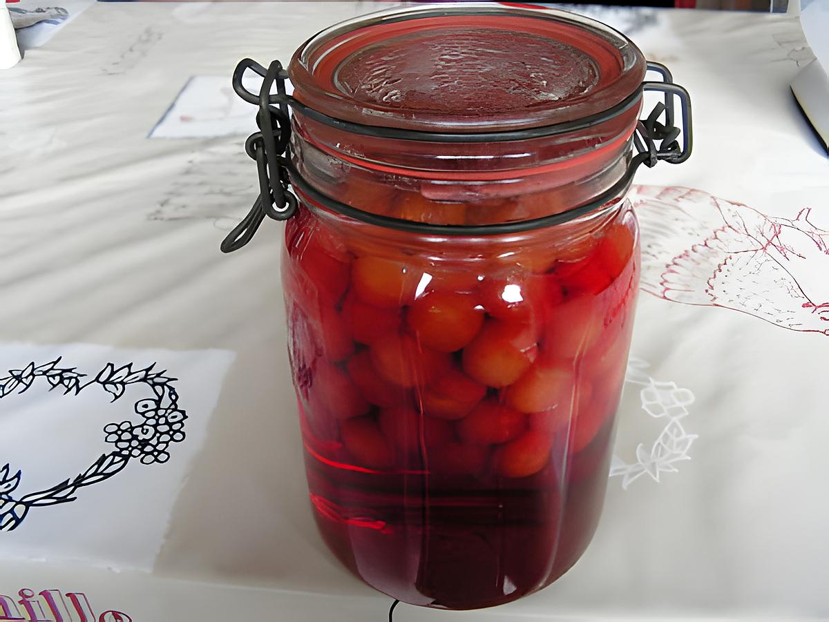 recette Prunes rouges au sirop