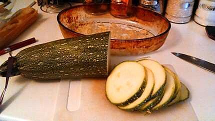 recette Gratin de courgettes au saumon