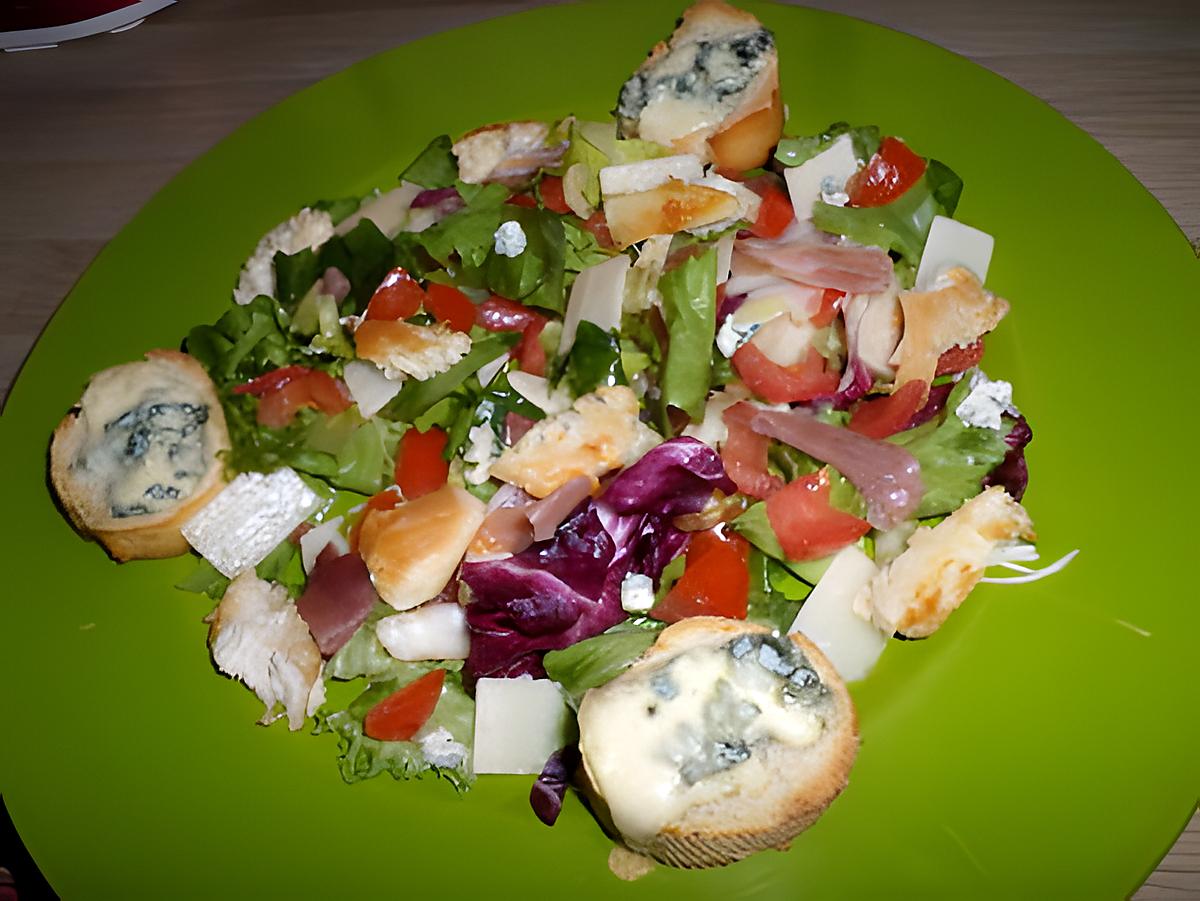 recette Salade au poulet fromagére