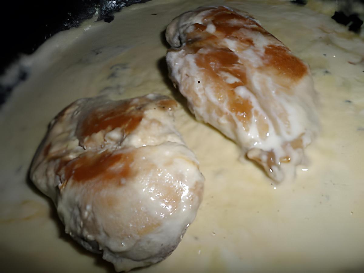 recette Escalopes de poulet à la créme de saint agur