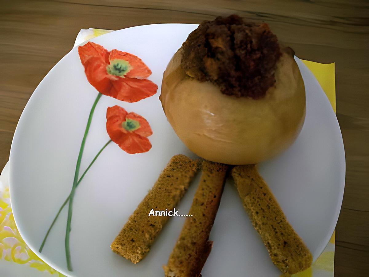 recette pomme au four  délice au pain d'épices