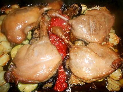 recette Confit de canard avec son tian