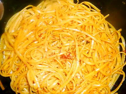 recette Linguines au safran et basilic