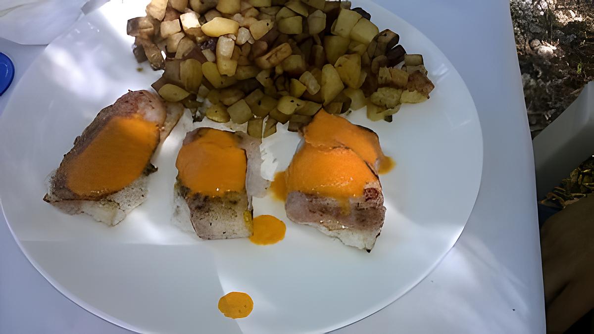 recette merlu barder à la plancha