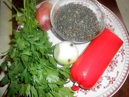 recette Salade de lentilles vertes du puy au cervelas