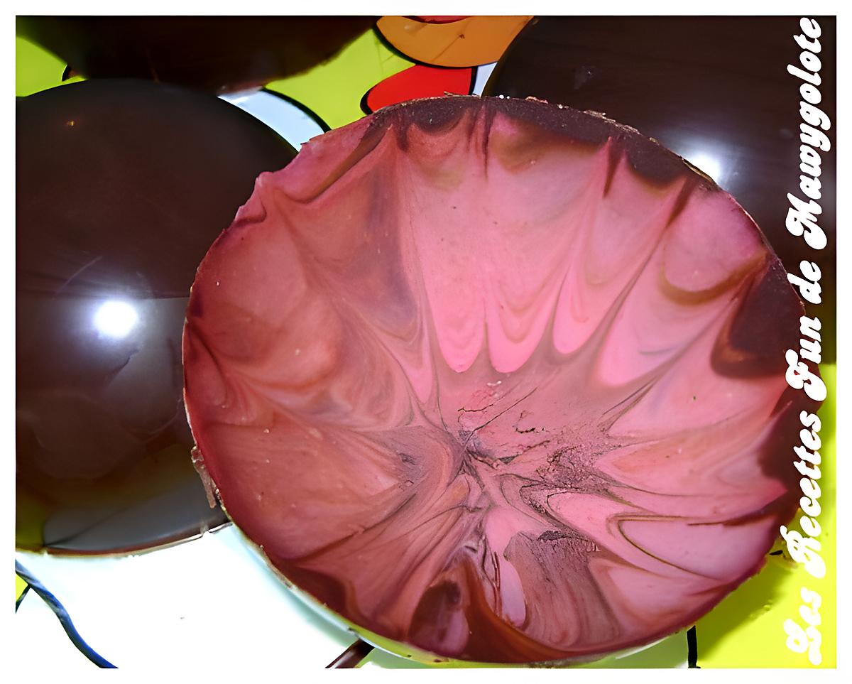 recette Sphères en chocolat bicolores