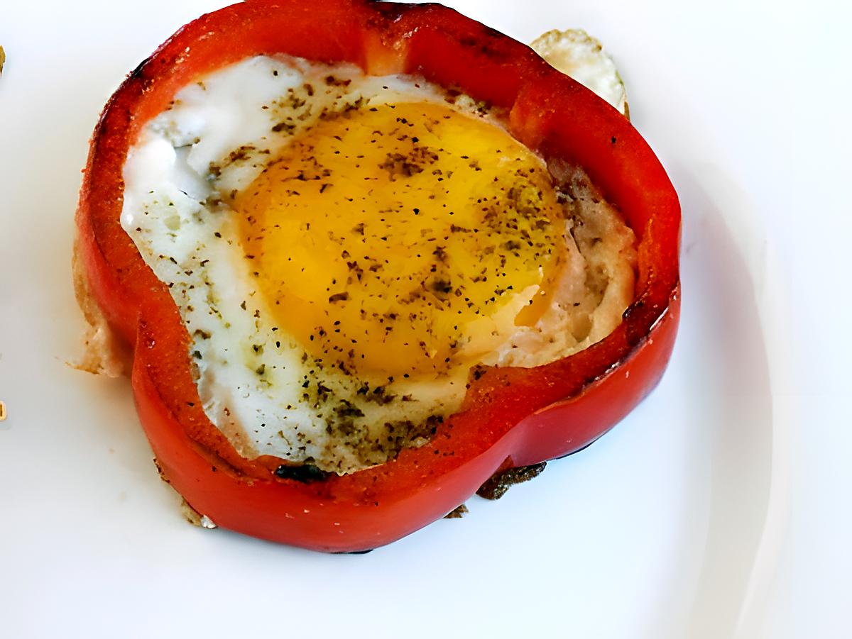 recette Oeuf au plat poivron