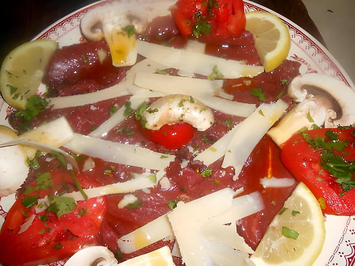 recette Carpaccio de cheval a la parisienne