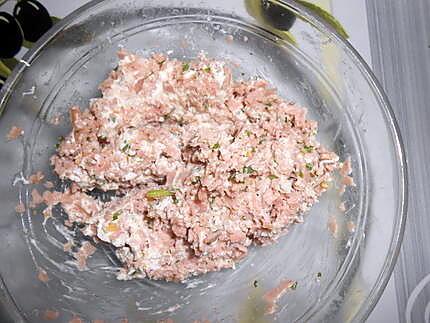 recette CASSOLETTE DE JAMBON ET MOUSSE DE MORTADELLE