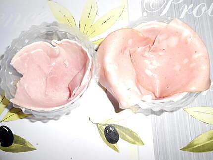 recette CASSOLETTE DE JAMBON ET MOUSSE DE MORTADELLE