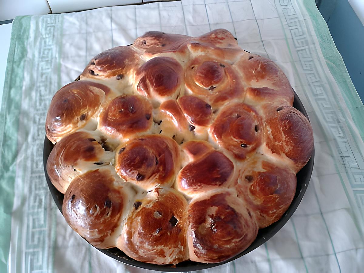 recette Brioche au pépite de chocolat Ultra moelleuse.