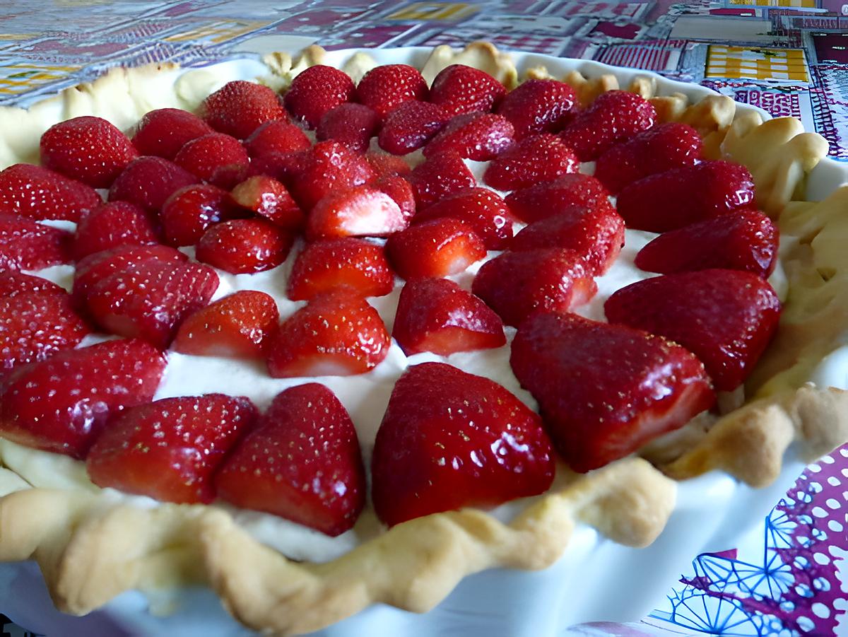 recette tarte aux fraises chantilly au chocolat blanc