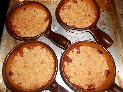 recette crumble aux peches