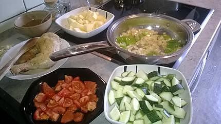 recette ma ratatouille au poulet(basé sur la recette de mamyloula)