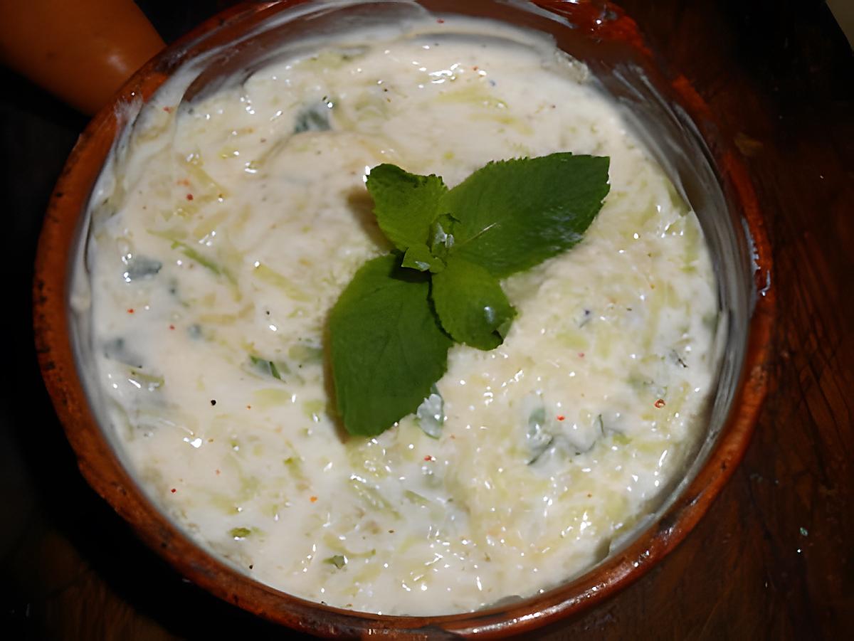 recette Raita concombre a la menthe