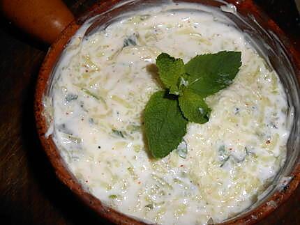 recette Raita concombre a la menthe