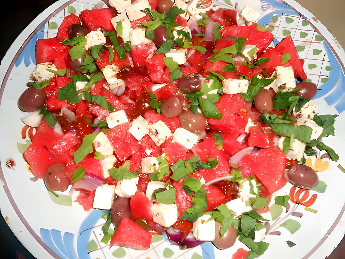 recette Salade de pasteque a la feta