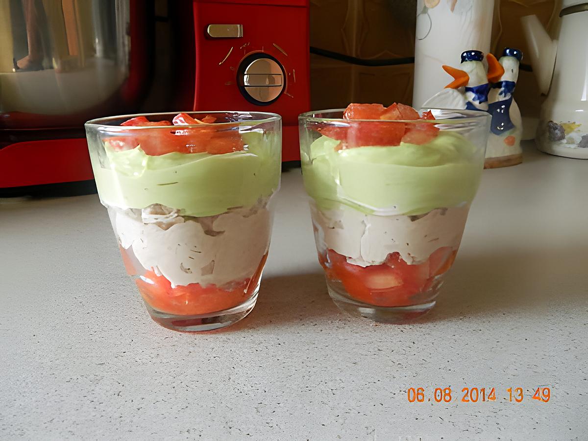 recette Verrine thon tomate avocat