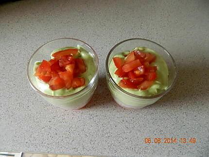 recette Verrine thon tomate avocat