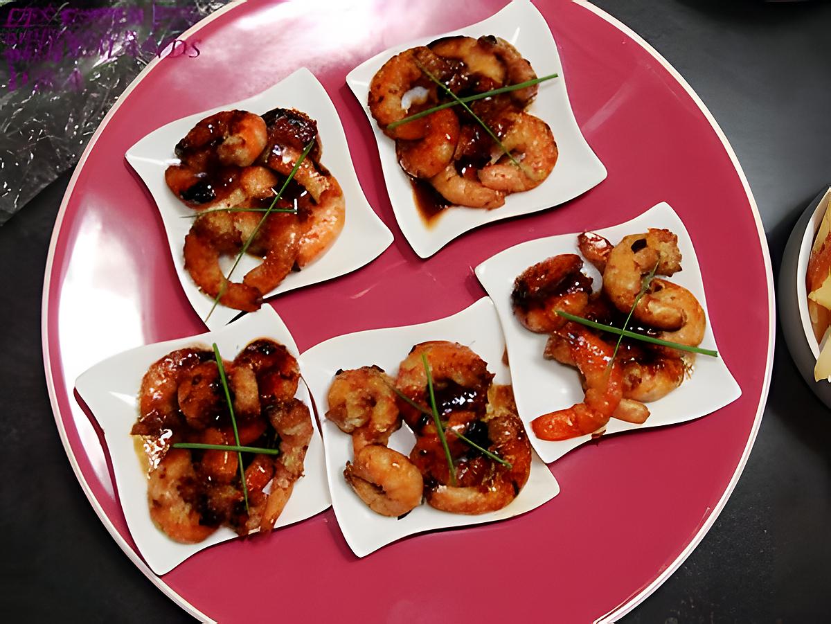 recette SUR LE POUCE ......CREVETTES SAUTEES FACON THAI