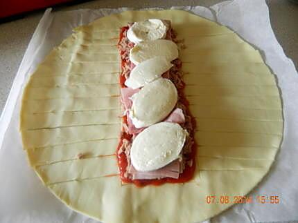 recette Friand thon mozza jambon tomate