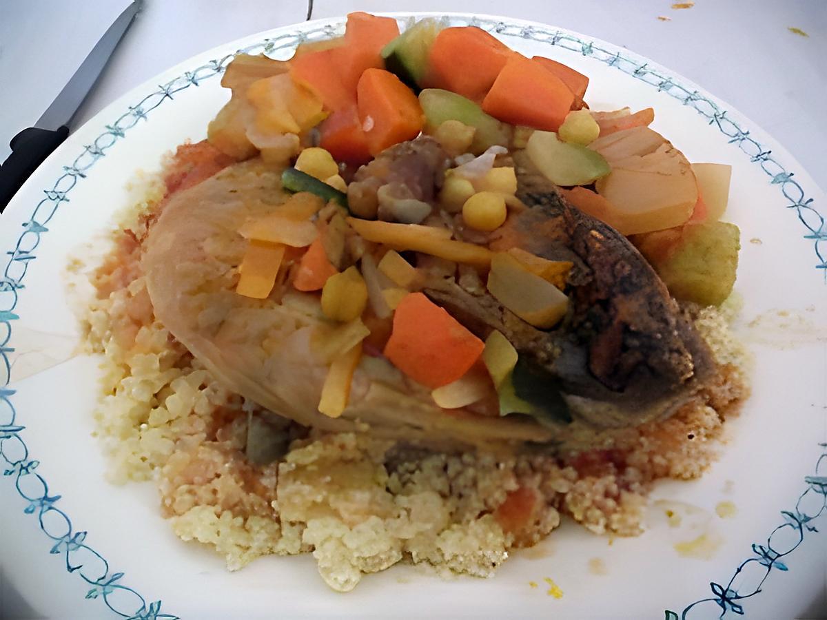 recette couscous poulet aux ECORCES DE PASTEQUE