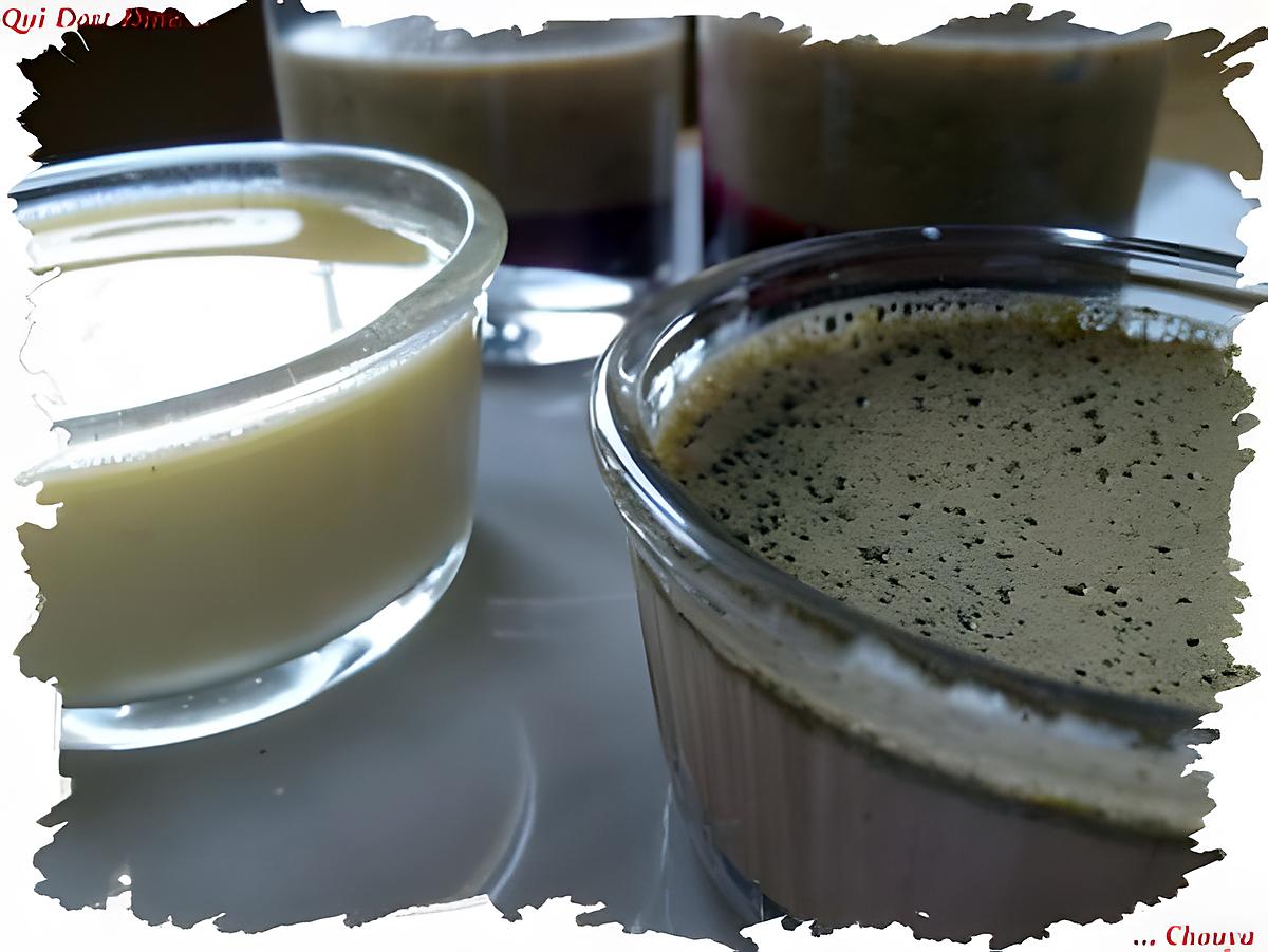 recette Ooo Flan au chocolat au lait thé vert sencha ooO