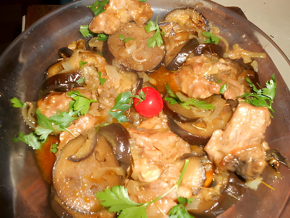 recette Toupinade de veau aux aubergines