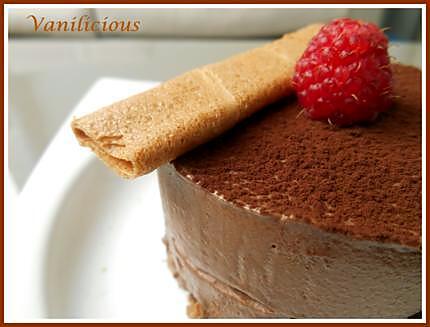 recette le crousti choco praliné et sa mousse choco framboises entières