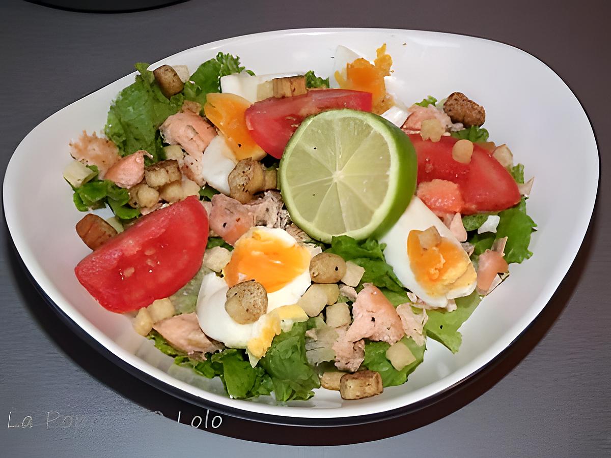 recette Salade au saumon croustillant