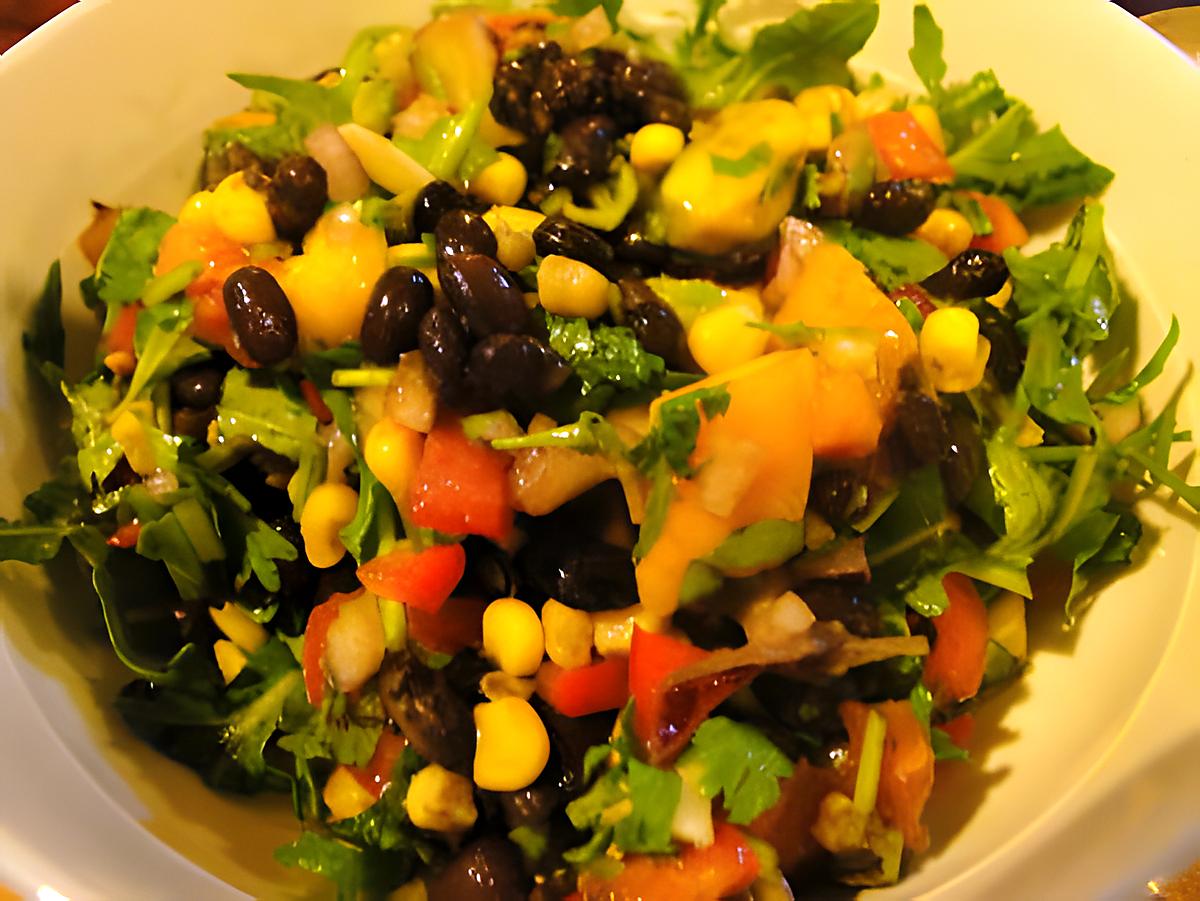 recette Salade mexicaine aux haricots noirs